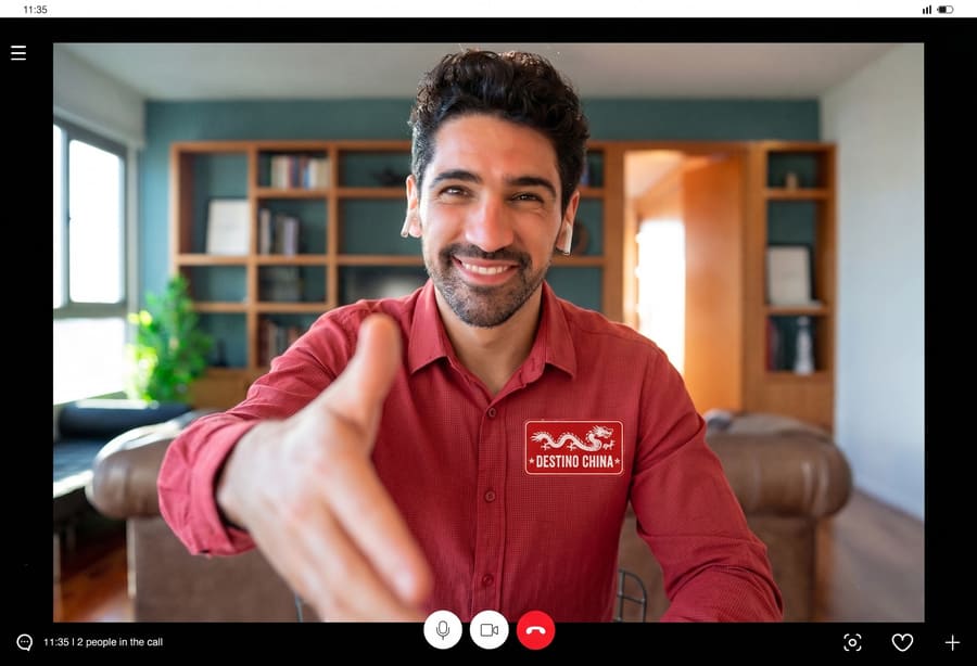Smiling travel advisor